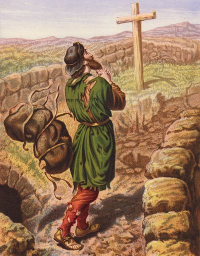 Illustrazione per Il pellegrinaggio del cristiano di John Bunyan da English School
