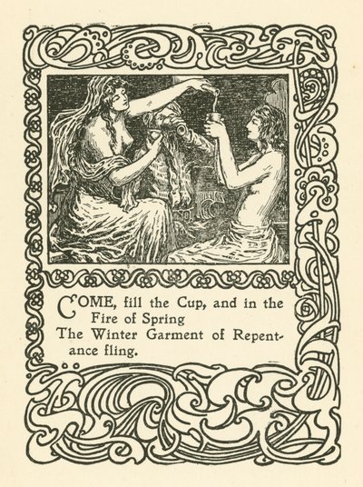 Illustrazione per Rubaiyat di Omar Khayyam (litografia) da English School