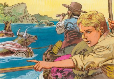 Illustrazione per Swiss Family Robinson da English School