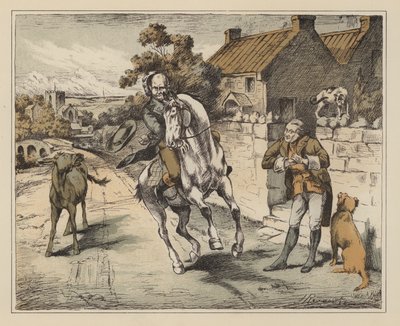Illustrazione per La storia divertente di John Gilpin di William Cowper da English School