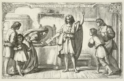 Illustrazione per Il progresso del pellegrino di John Bunyan da English School