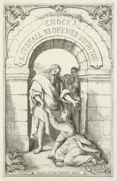 Illustrazione per Il progresso del pellegrino di John Bunyan da English School