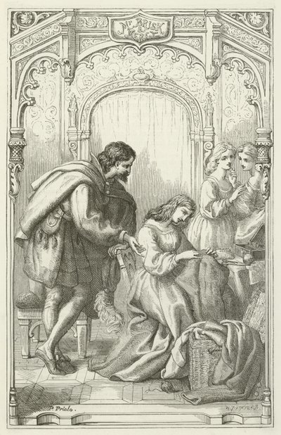 Illustrazione per Il progresso del pellegrino di John Bunyan da English School