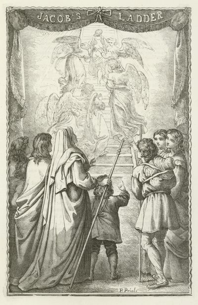Illustrazione per Il progresso del pellegrino di John Bunyan da English School