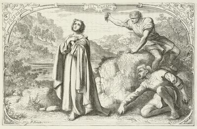 Illustrazione per Il progresso del pellegrino di John Bunyan da English School