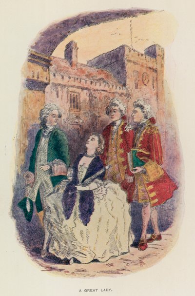 Illustrazione per I Virginiani di Thackeray (litografia) da English School