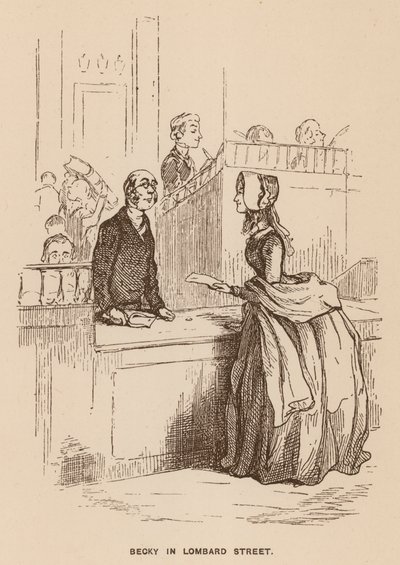 Illustrazione per Vanity Fair di Thackeray (litografia) da English School