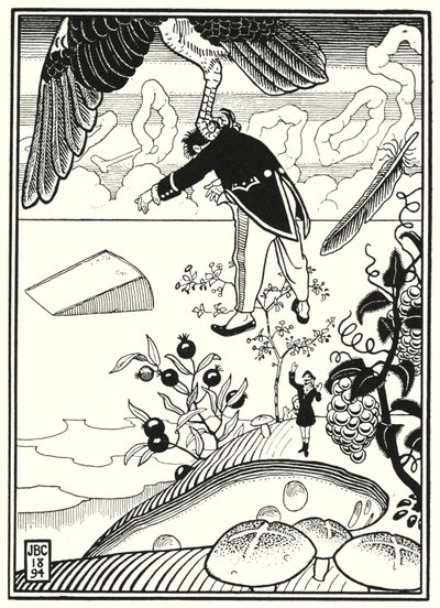 Illustrazione per le Avventure del Barone di Munchausen (incisione) da English School