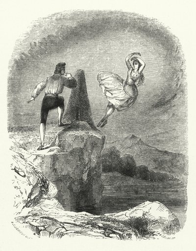Illustrazione per il balletto, Ondine o La Naiade (incisione) da English School