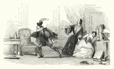 Illustrazione per il balletto, Le Diable boiteux, o Il Diavolo su Due Bastoni (incisione) da English School