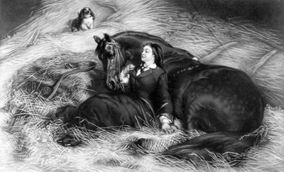Illustrazione da Ragazza con cavallo, dopo Rosa Bonheur, XIX secolo da English School