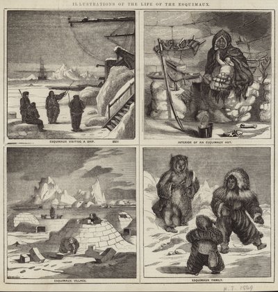 Illustrazioni della vita degli Eschimesi da English School