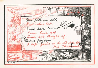In rosso, in nero, Cartolina di Natale da English School