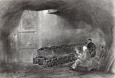 Nella miniera di carbone, illustrazione da 