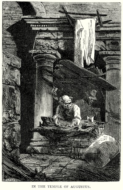 Nel Tempio di Augusto (incisione) da English School