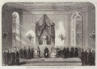 Inaugurazione della Albert Hall, Royal College of Surgeons, Dublino (incisione) da English School