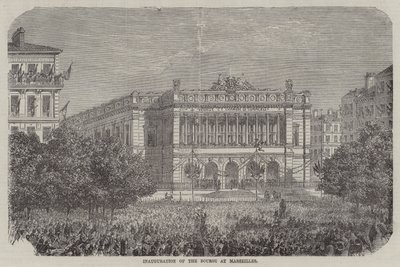 Inaugurazione della Borsa di Marsiglia (incisione) da English School