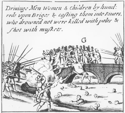 Incidente durante la ribellione di Tyrone a Portadown, nel 1641-42 da English School