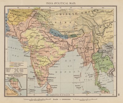 India, Mappa Politica da English School
