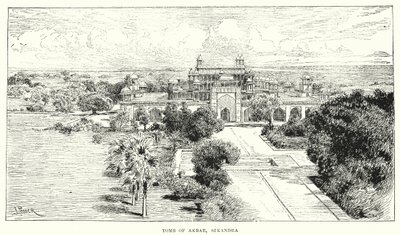 India: Tomba di Akbar, Sikandra da English School