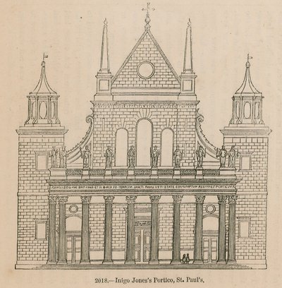 Portico di Inigo Jones, Cattedrale di San Paolo, Londra da English School