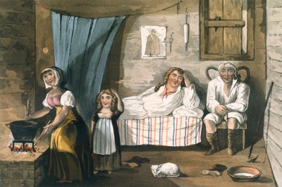 Dentro una Casetta, da Un Tour Pittoresco dei Laghi Inglesi di T.H. Fielding e J. Walton, pubblicato da R. Ackermann, Londra, 1821 da English School