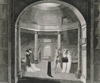 Veduta interna del Museo Leveriano, 1806 da English School