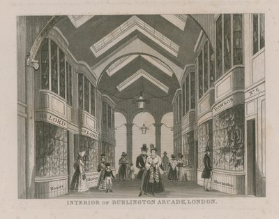 Interno di Burlington Arcade da English School