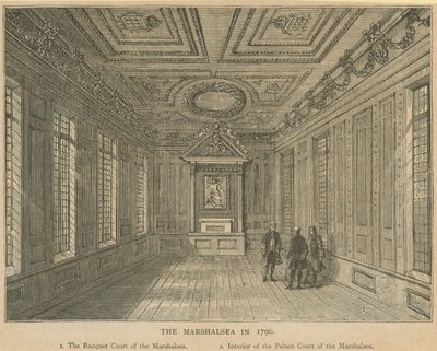 Interno del Palazzo di Giustizia della prigione di Marshalsea da English School