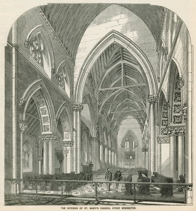 Interno della Chiesa di St Mary a Stoke Newington da English School