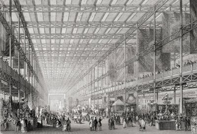 Interno della Grande Esposizione Industriale del 1851 a Hyde Park da Cyclopaedia of Useful Arts & Manufactures, a cura di Charles Tomlinson, c.1880s da English School