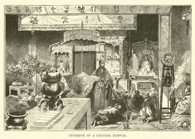 Interno di un tempio cinese da English School