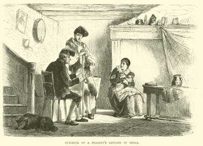 Interno di una casa di contadini a Briga da English School