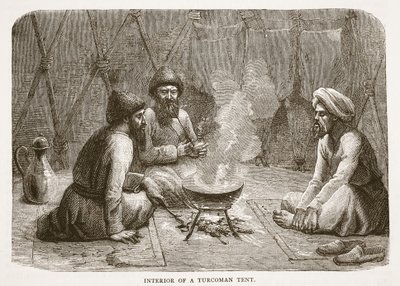 Interno di una Tenda Turcomanna, illustrazione da Cassells Illustrated History of England da English School