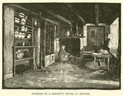 Interno di una casa di contadini, La Manche da English School