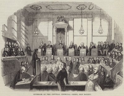 Interno della Corte Penale Centrale, Old Bailey da English School