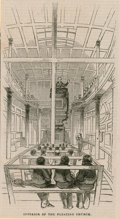 Interno della chiesa galleggiante da English School