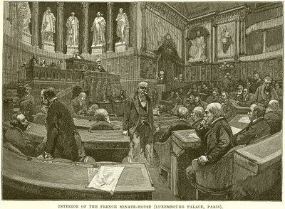 Interno del Senato francese (Palazzo del Lussemburgo, Parigi) da English School