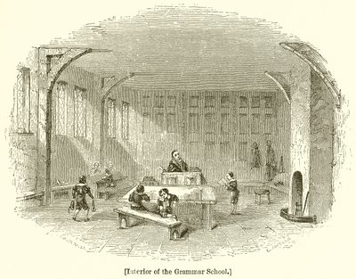 Interno della scuola di grammatica da English School