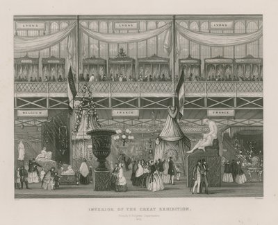 Interno della Grande Esposizione, 1851, Dipartimento Francese e Belga da English School