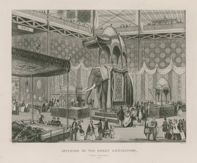 Interno della Grande Esposizione, 1851, Dipartimento Indiano da English School
