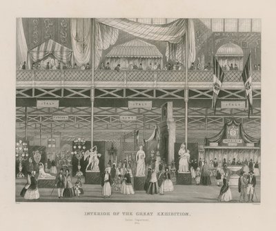 Interno della Grande Esposizione, 1851, Dipartimento Italiano da English School