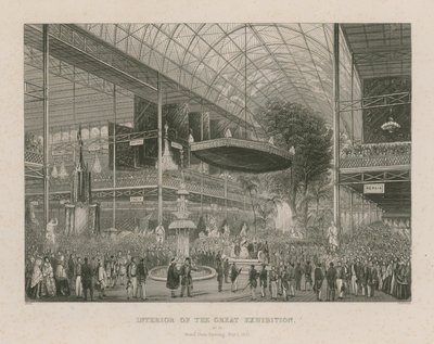 Interno della Grande Esposizione, Grande Inaugurazione di Stato, 1 maggio 1851 da English School