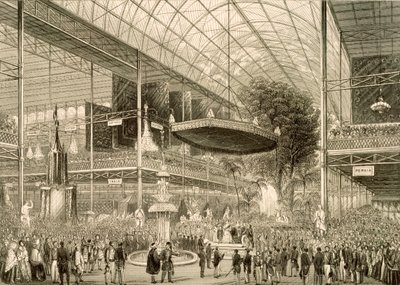 Interno della Grande Esposizione, grande apertura di stato il 1 maggio 1851 da English School