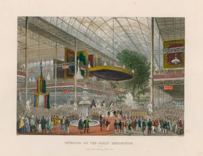 Interno della Grande Esposizione, Grande Apertura di Stato, 1 maggio 1851 da English School