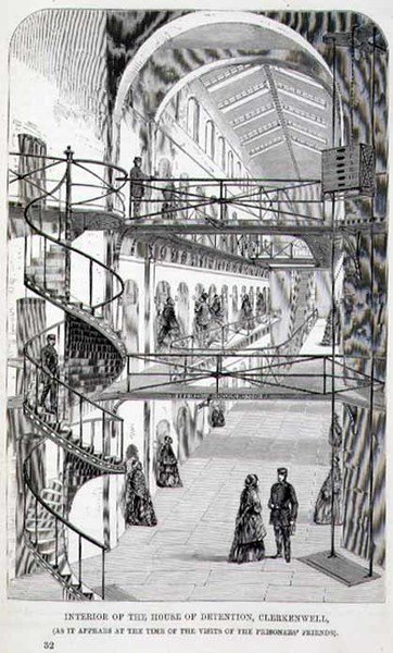 Interno della Casa di Detenzione, Clerkenwell, da 