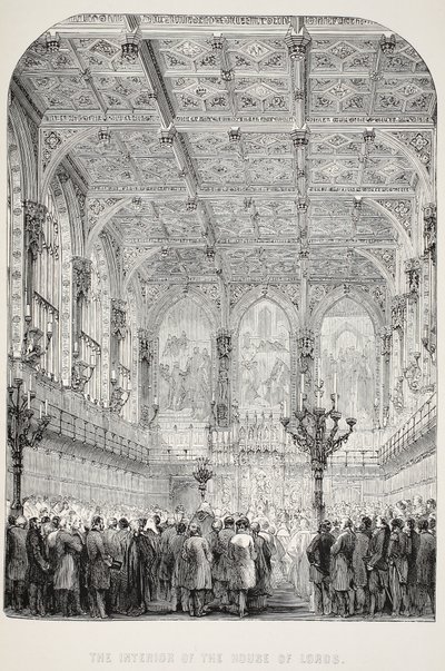 Interno della Camera dei Lord da English School