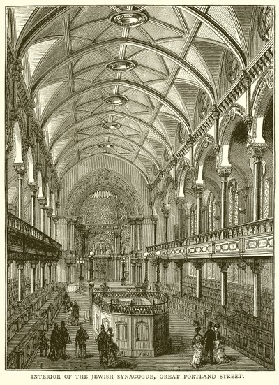 Interno della Sinagoga Ebraica, Great Portland Street da English School