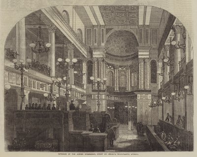 Interno della sinagoga ebraica, Great St Helen