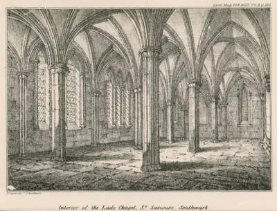 Interno della Cappella della Madonna, Chiesa di San Salvatore, Southwark da English School